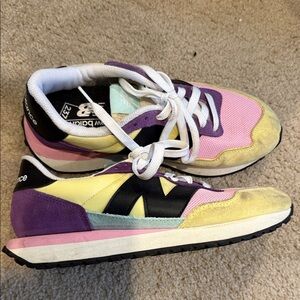 New Balance Women's Pastel Sneakers - Purple, Yellow, Black